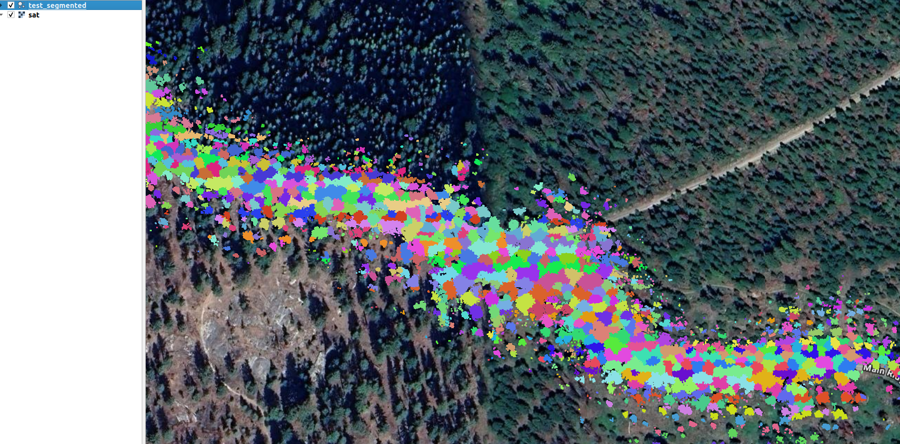 Tree segmentation example